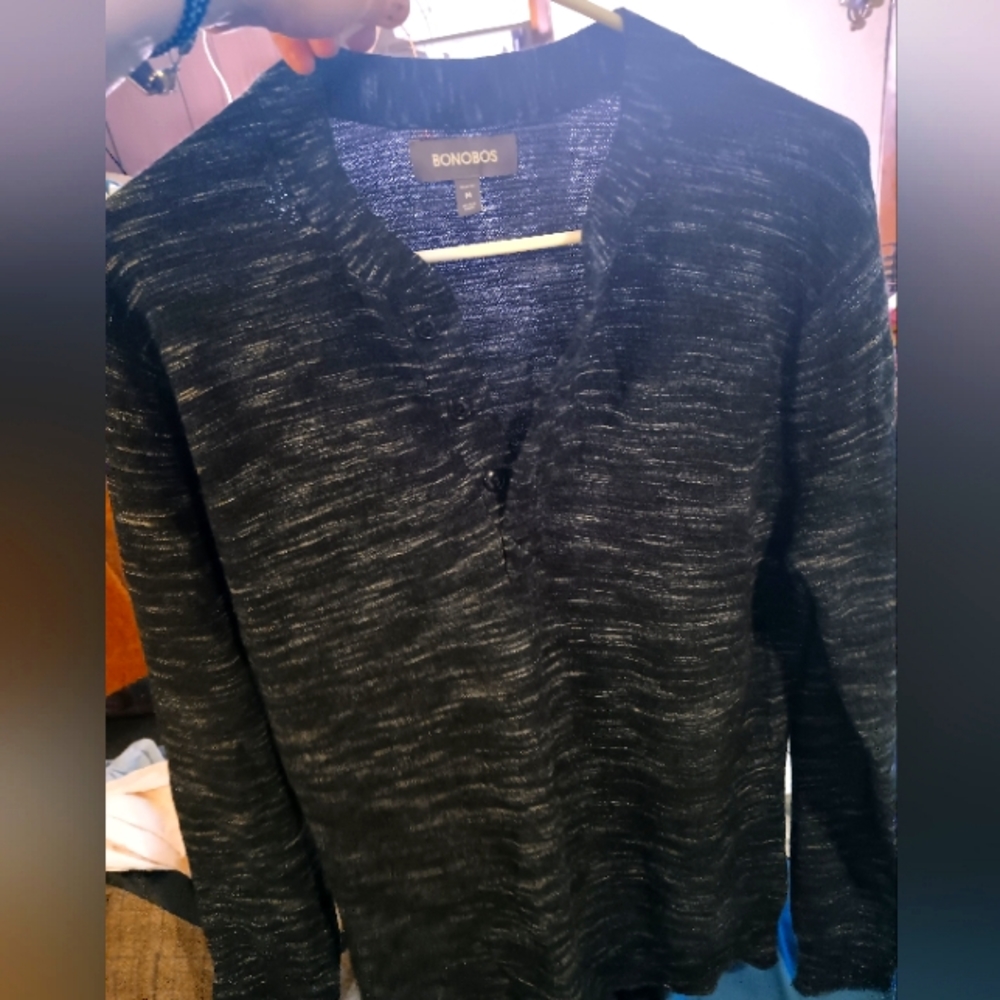 Bonobos button up sweater for men size medium